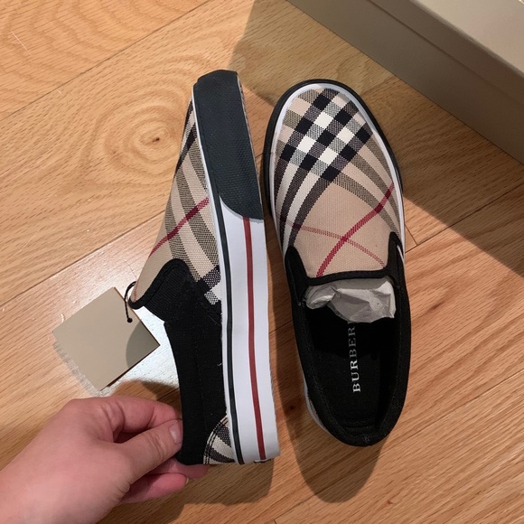 Burberry Vintage Check Cotton Slip-on Sneakers - Picture 4 of 12